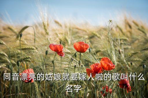 同音漂亮的姑娘就要嫁人啦的歌叫什么名字