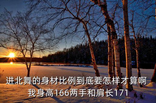 进北舞的身材比例到底要怎样才算啊 我身高166两手和肩长171