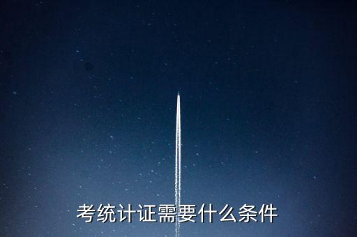 考统计证需要什么条件