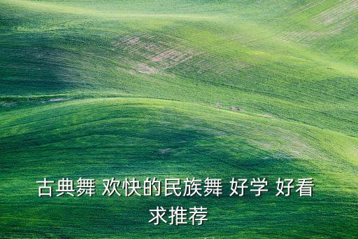 古典舞 欢快的民族舞 好学 好看 求推荐