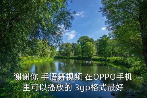 谢谢你手语舞分解动作讲解完整版，谢谢你 手语舞视频 在OPPO手机里可以播放的 3gp格式最好