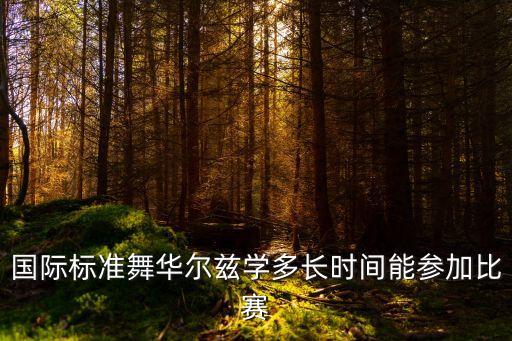 国际标准舞华尔兹学多长时间能参加比赛