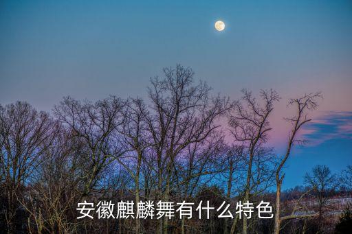 安徽麒麟舞有什么特色