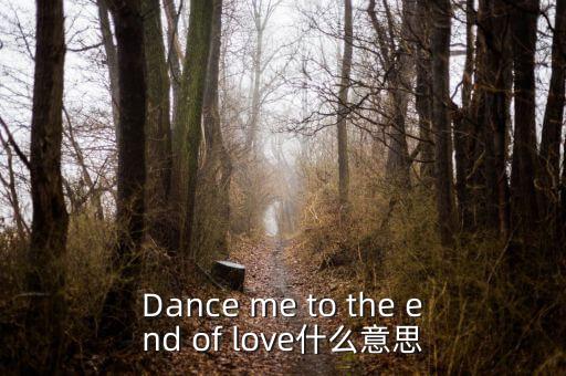 Dance me to the end of love什么意思