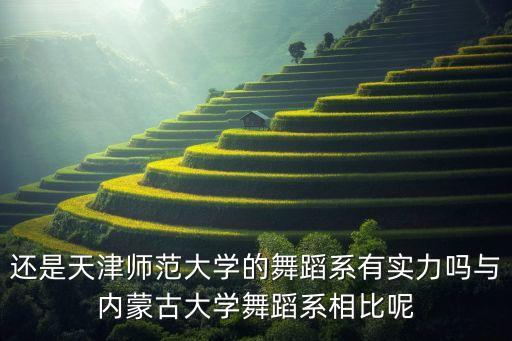 还是天津师范大学的舞蹈系有实力吗与内蒙古大学舞蹈系相比呢