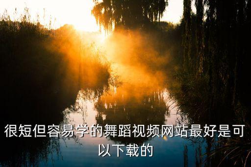 很短但容易学的舞蹈视频网站最好是可以下载的
