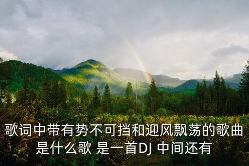 歌词中带有势不可挡和迎风飘荡的歌曲是什么歌 是一首DJ 中间还有