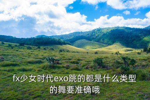 fx少女时代exo跳的都是什么类型的舞要准确哦