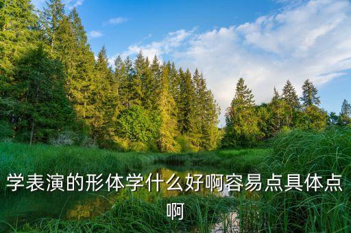 学表演的形体学什么好啊容易点具体点啊