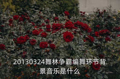 舞林争霸编舞环节给舞者配的音乐是什么音乐，20130324舞林争霸编舞环节背景音乐是什么