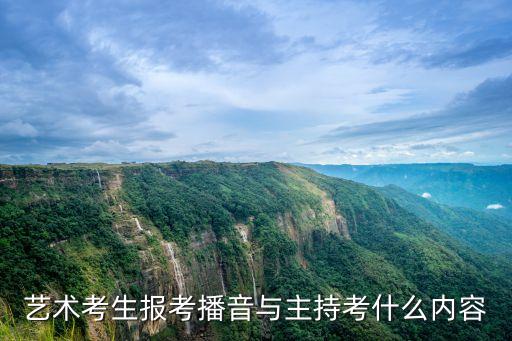 艺术考生报考播音与主持考什么内容