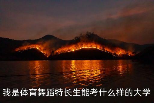 我是体育舞蹈特长生能考什么样的大学