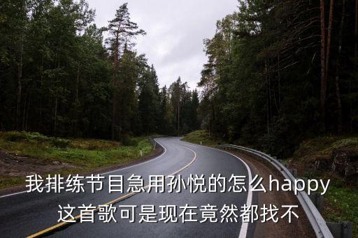 我排练节目急用孙悦的怎么happy这首歌可是现在竟然都找不