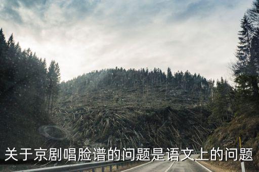 夜叉应是什么颜色的脸谱，关于京剧唱脸谱的问题是语文上的问题