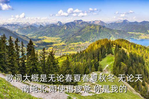 歌词大概是无论春夏春夏秋冬 无论天南地北 即使再疲惫 你是我的