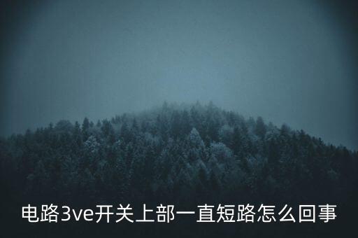 电路3ve开关上部一直短路怎么回事