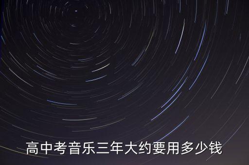 高中考音乐三年大约要用多少钱