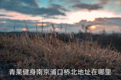 青果健身南京浦口桥北地址在哪里