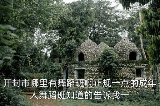 开封市哪里有舞蹈班啊正规一点的成年人舞蹈班知道的告诉我一