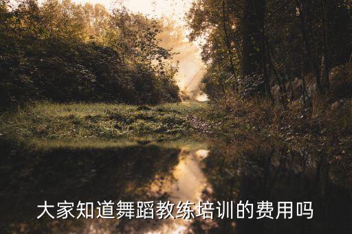 大家知道舞蹈教练培训的费用吗