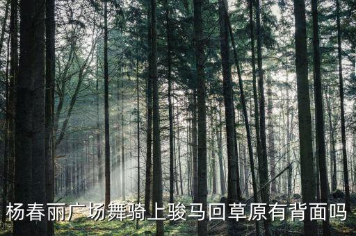 杨春丽广场舞骑上骏马回草原有背面吗