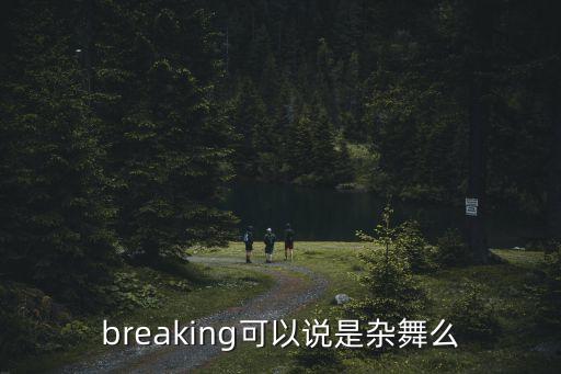 breaking可以说是杂舞么