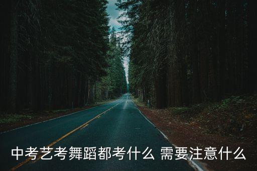 舞蹈 中考，中考舞蹈艺术生都考什么
