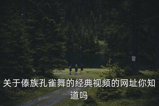 关于傣族孔雀舞的经典视频的网址你知道吗