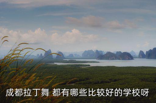 成都拉丁舞 都有哪些比较好的学校呀