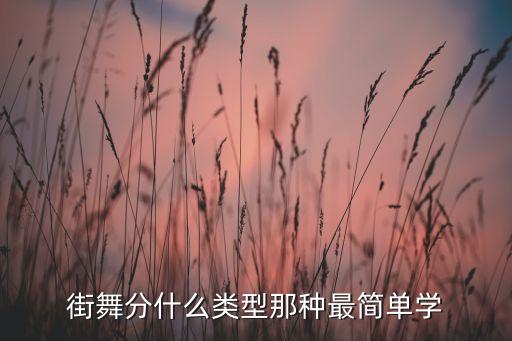 街舞什么舞种简单，街舞分几种最多人学的是哪个哪个最简单