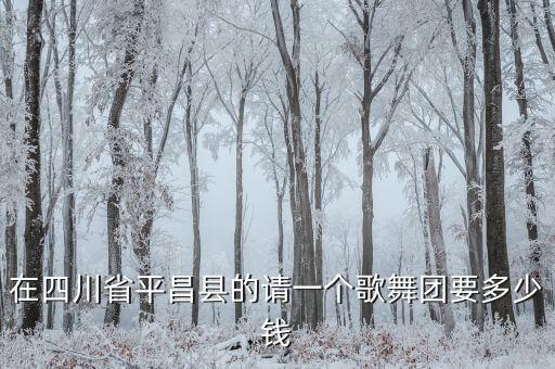 在四川省平昌县的请一个歌舞团要多少钱