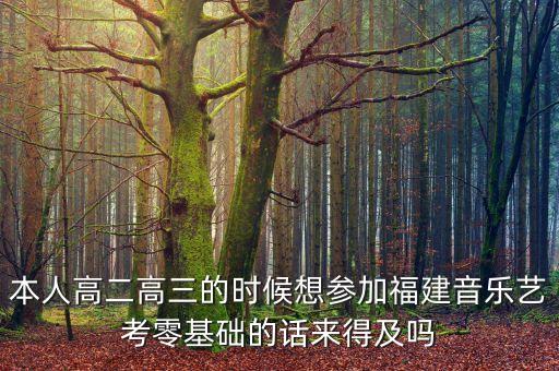 本人高二高三的时候想参加福建音乐艺考零基础的话来得及吗