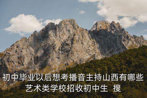 初中毕业以后想考播音主持山西有哪些艺术类学校招收初中生  搜
