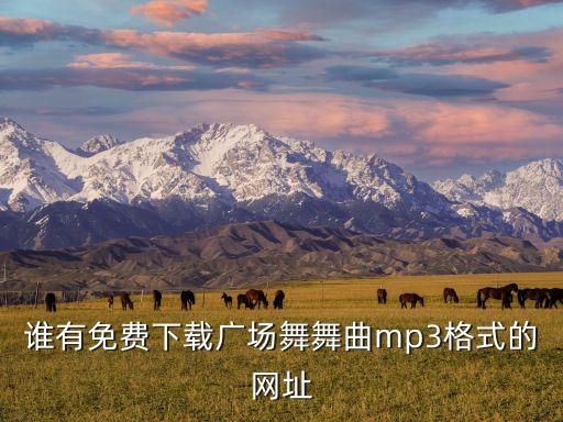 谁有免费下载广场舞舞曲mp3格式的网址
