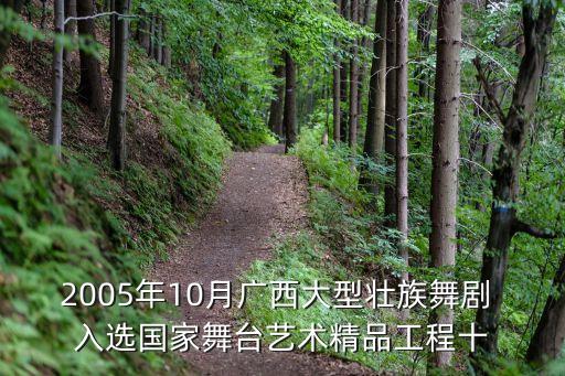 2005年10月广西大型壮族舞剧 入选国家舞台艺术精品工程十