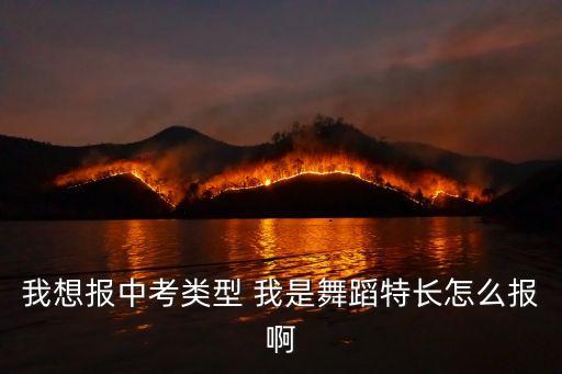 我想报中考类型 我是舞蹈特长怎么报啊