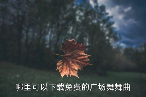 哪里可以下载免费的广场舞舞曲