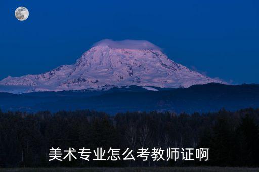 美术专业怎么考教师证啊