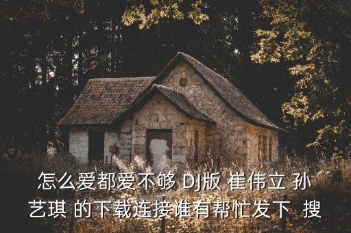 怎么爱都爱不够 DJ版 崔伟立 孙艺琪 的下载连接谁有帮忙发下  搜