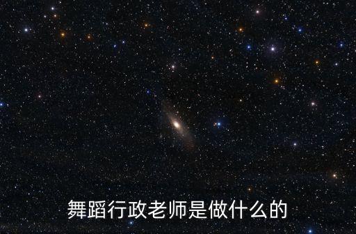 舞蹈行政老师是做什么的
