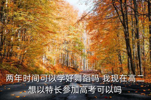 两年时间可以学好舞蹈吗 我现在高二想以特长参加高考可以吗