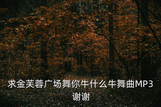 求金芙蓉广场舞你牛什么牛舞曲MP3 谢谢