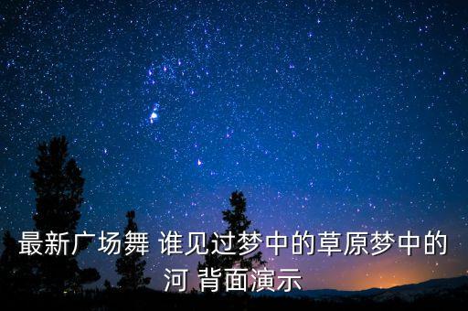 草原在哪里广场舞背面，杨春丽广场舞骑上骏马回草原有背面吗