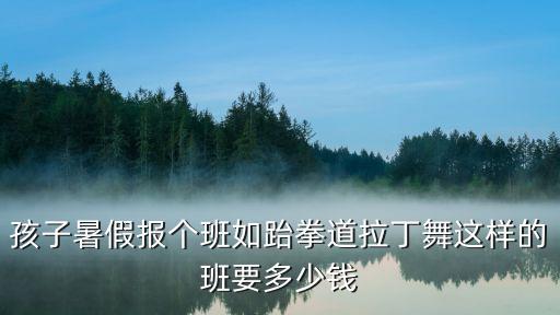 孩子暑假报个班如跆拳道拉丁舞这样的班要多少钱