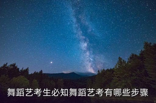 舞蹈艺考生必知舞蹈艺考有哪些步骤