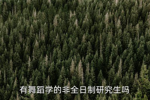 有舞蹈学的非全日制研究生吗