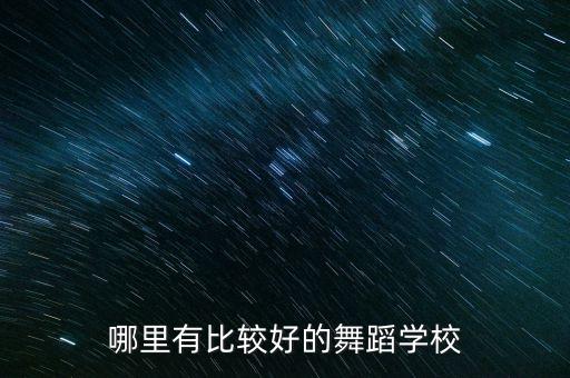 哪里有比较好的舞蹈学校