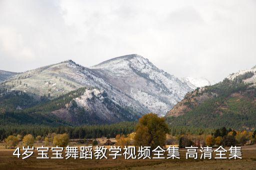4岁宝宝舞蹈教学视频全集 高清全集