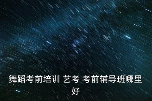 艺考培训班舞蹈艺考培训课程，舞蹈考前培训 艺考 考前辅导班哪里好