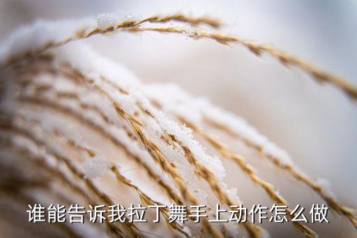 谁能告诉我拉丁舞手上动作怎么做